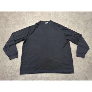 Vintage Irvine Park‎ Shirt Mens 2XL Black Ribbed Knit Made in Singapore